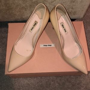 Miu Mix Nude/Blush Pumps